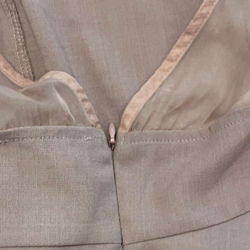 L'ATISTE Mauve Dress with Sheer Pink Sleeves - Picture 8 of 10